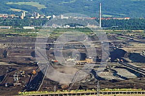 The surface mine mining of brown coal