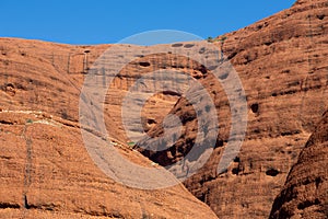 Surface of the monolit in Kata Tjuta area, Yulara, Ayers Rock, Red Center, Australia