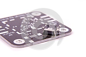 Surface mount SMD mini USB connector close up