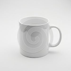 The surface of the mug is smooth and glossy, reflecting light subtly