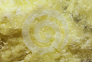 Surface of native sulfur crystals