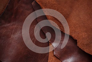 Surface of old leather.