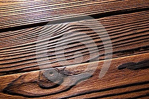 A Surface of old textured wooden background tinted