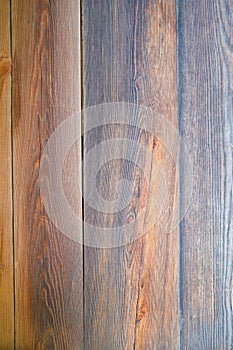 The surface of an old weathered wooden oak slab. Aged wood texture. Oak wood texture, background. Natural wood slab texture Wood