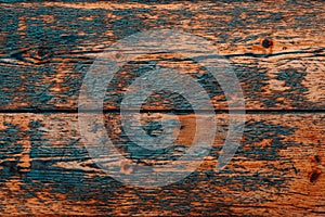 The surface of the old wooden boards with cracked varnish. Background from old shabby boards