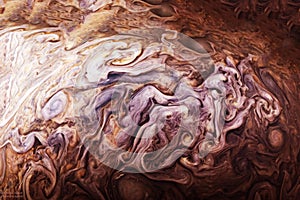 Surface of the planet Jupiter. Elements of this image furnished by NASA