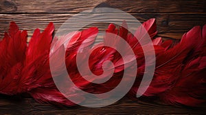 surface red feathers