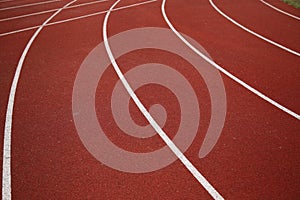 Surface of running track