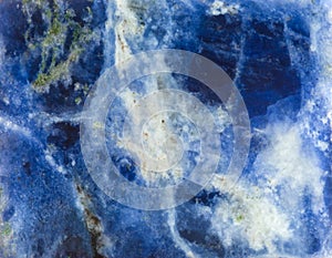 Surface of Sodalite natural mineral gem stone