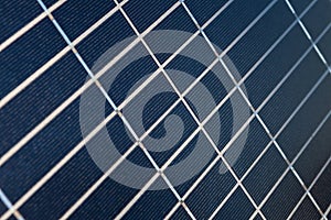 The surface of the solar panel close-up