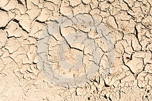 The surface texture dry cracked earth, close-up abstract background