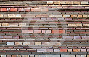 Surface and texture of multy-colored colorful decorative stone wall, background