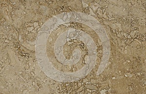 Surface of the travertine. Beige colour.