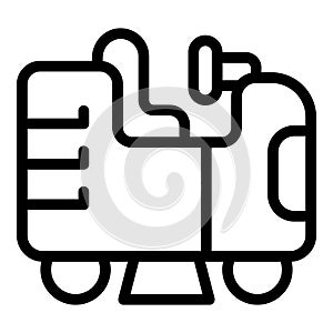 Surface washing vehicle icon outline vector. Automatic sweeper machine