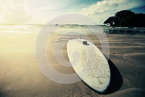 Surfboard at beach