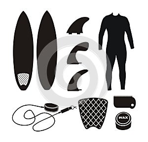 Surfboard equipment - silhouette