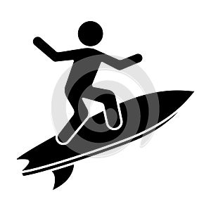 Surfboard icon vector design template basic RGB.