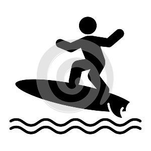 Surfboard icon vector design template basic RGB.