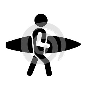 Surfboard icon vector design template basic RGB.