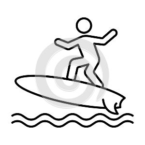 Surfboard icon vector design template basic RGB.
