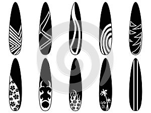 Surfboard icons