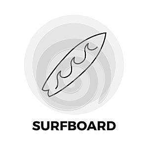 Surfboard Line Icon