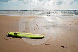 Surfboard at Praia do Amado, Beach and Surfer spot, Algarve photo