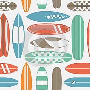 Surfboard Seamless Pattern photo