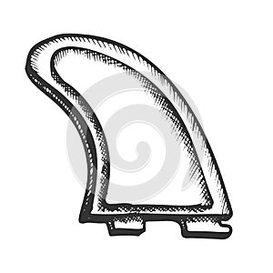 Surfboard Single Keel Monochrome Element Vector