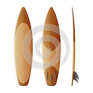 Surfboard vector realistic set icon.Vector illustration surfboard for wave.Isolated icon hawaii of surf board.