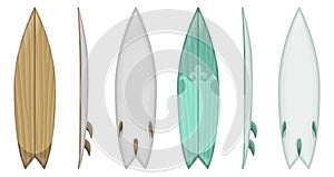 Surfboard vector realistic set icon.Vector illustration surfboard for wave.Isolated icon hawaii of surf board.