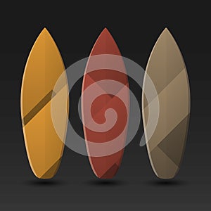 Surfboards Designs with Abstract Colorful Pattern