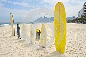 Surfboards Ipanema Beach Arpoador Rio de Janeiro photo