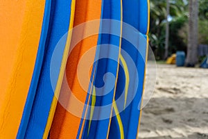 Surfboards in Sayulita Mexican Beach.