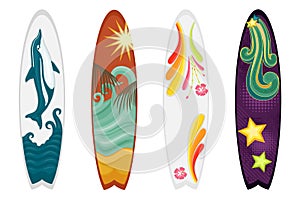 Surfboards set of four