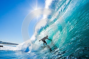 Surfer on Amazing Wave