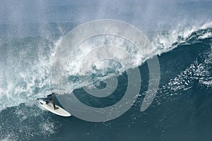 Surfer at Banzai Pipeline