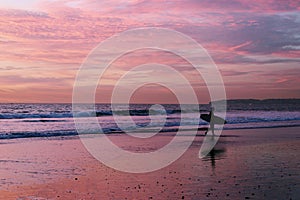 Surfer on the beach