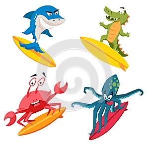 Surfer cool monsters