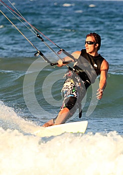 Surfer Kite surf Cullera Valencia province Spain photo