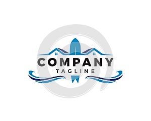 Surfer logo icon design vector template