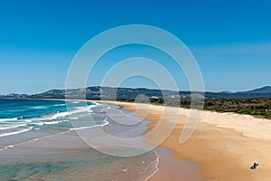 Surfer on Moonee Beach