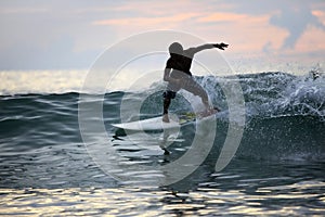 Surfer in ocean