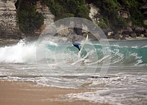 Surfer in ocean