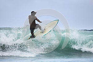 Surfer in ocean