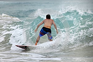 Surfer in ocean