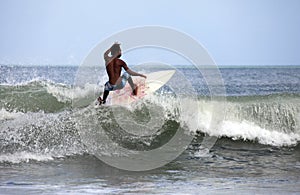 Surfer in ocean