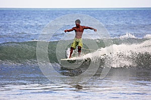 Surfer in ocean