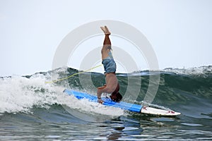 Surfer in ocean