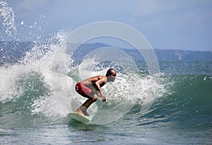 Surfer in ocean